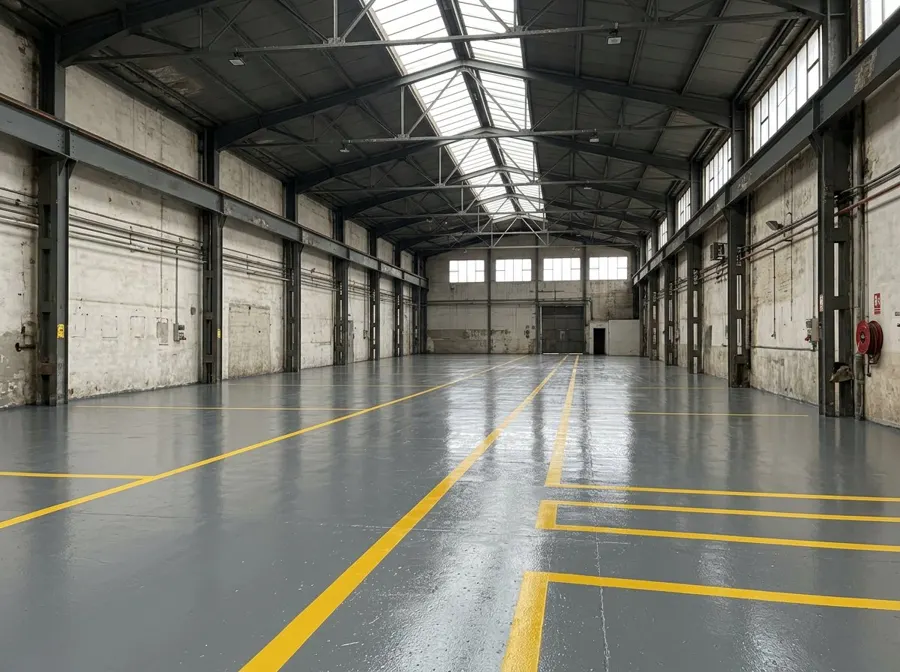 Suelo epoxi en nave